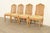 1960s John Stuart French Provincial Louis XV Carved Oak and Cane Back Side Chairs or Dining Chairs | Set of Four For Sale - Image 5 of 14