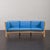 Wood Mid-Century Danish Deep Blue 3-Seater Sofa attributed to Stouby, 1980s For Sale - Image 7 of 15