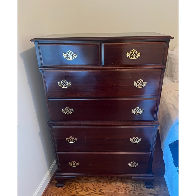 Kling Furniture Co. Mid 20th Century Kling Solid Mahogany 6 Drawer Dresser For Sale - Image 4 of 7
