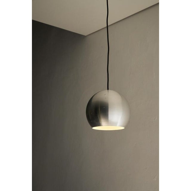 Brushed Aluminum Model 7394 Pendant Lamp from Gebrüder Cosack, 1970s For Sale - Image 4 of 10