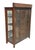 Antique Arts & Crafts Mission Oak China Cabinet With Leaded Crystal Glass Panels For Sale - Image 12 of 12