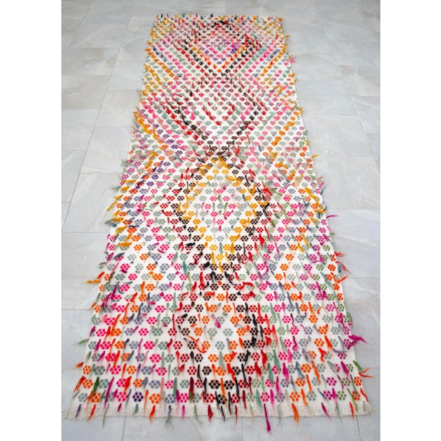 Vintage Runner Rug Kilim• Turkish Handwoven Tribal Flat Weave • Hallway Kitchen Decor - 3′3″ × 10′2″ For Sale - Image 14 of 17