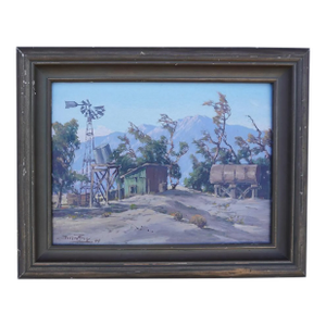 1950s Joseph Frey Desert Landscape Painting Titled Rancho Doomed