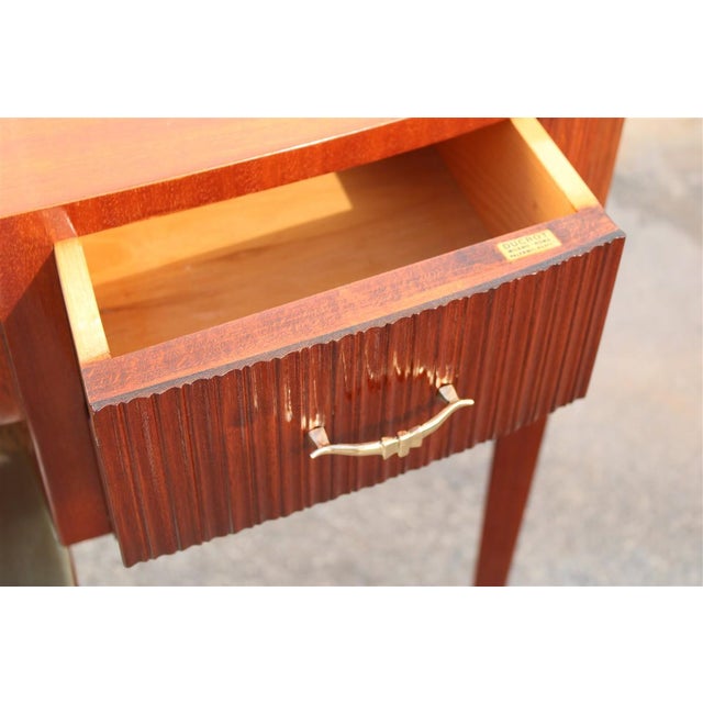Curved Dressing Table with Stool by Paolo Buffa for Ducrot, 1950s, Set of 2 For Sale - Image 11 of 18