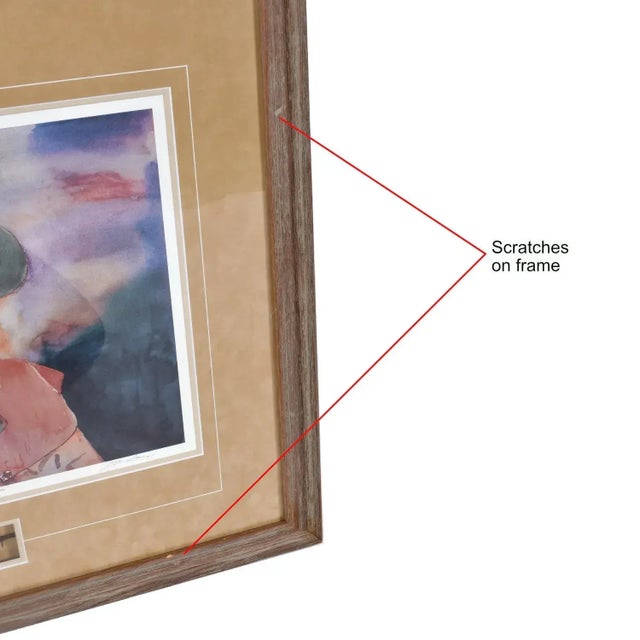 Western Cowboy Rancher Portrait With Barbed Wire Pencil Signed Lithograph For Sale - Image 11 of 11