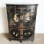 Chinese Chinese Black Lacquered and Hand Painted Demi Lune Cabinet For Sale - Image 3 of 10