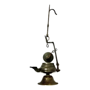 18th Century Italian Bronze Hanging Oil Lamp