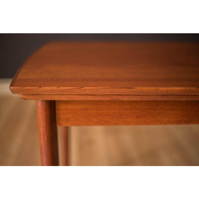 Vintage Sculptural Scandinavian Extension Teak Draw Leaf Dining Table For Sale - Image 9 of 17