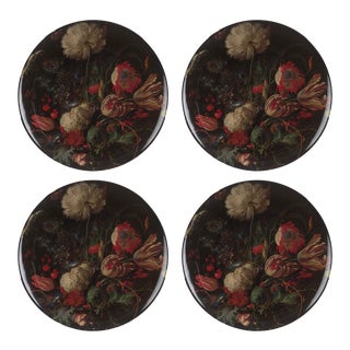 Siren Song Antwerp Style A Melamine Dinner Plates - Set of 4 For Sale