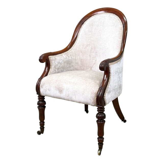 English Regency Mahogany Tub Library Armchair, 1835 For Sale
