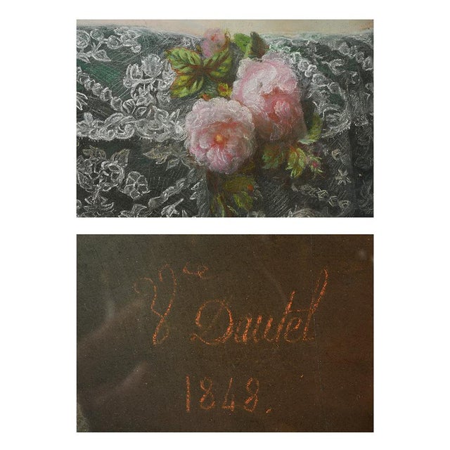 Henrietta Virginia, Dautel, 1848, Pastel For Sale - Image 4 of 5