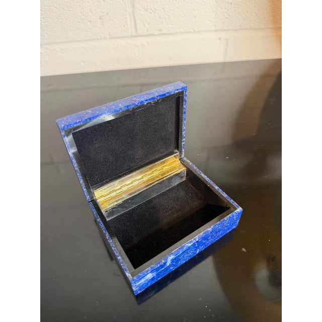 Late 20th Century Vintage Lapis Box For Sale - Image 5 of 7