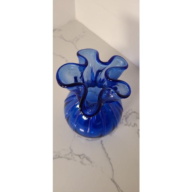 Vintage Murano Ruffled Glass Vase Chairish
