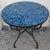 2020s 32" Moroccan Round Mosaic Table, Blue Petrol Bejmat Style / Squares For Sale - Image 5 of 5