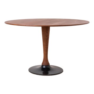 Mid-Century Modern Round Dining Table from Dřevotvar Jablonné Nad Orlicí, Former Czechoslovakia, 1960s For Sale