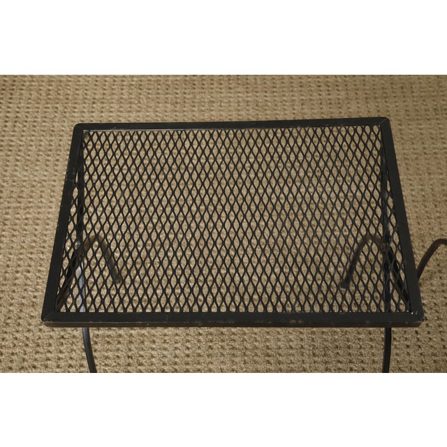 Mathieu Matégot Vintage Tempestini for Salterini Style Mesh Metal Nesting Tables Set of 3, Circa Mid-Century For Sale - Image 4 of 13