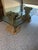 Hollywood Regency Vintage Hollywood Regency Style Double Pedestal Glass Top Dining Table For Sale - Image 3 of 7