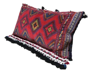 Vintage Afghan Nomad Rug Seat Cushion Cover, 1970s