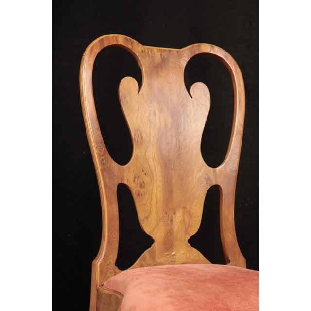 Brown Queen Anne Walnut Dining Chairs, Set of 10 For Sale - Image 8 of 13