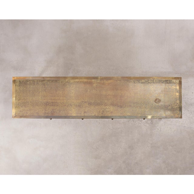 Mastercraft Etched Bronze Burlwood Console or Writing Desk 6 Ft For Sale In Sacramento - Image 6 of 18