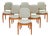 1960s Set of Six Danish Modern Model 203 Dining Chairs Arne Vodder for France & Son For Sale