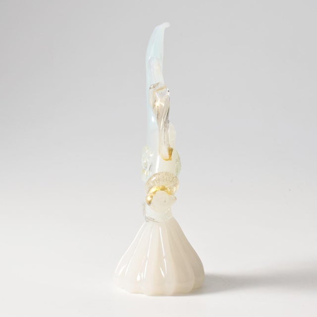 1960s White Opaline Glass Fish Figurine from Murano, 1960s For Sale - Image 5 of 11