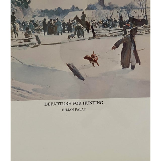 Julian Falat Original Fine Art Print, Departure for Hunting. Fałat first studied under Władysław Łuszczkiewicz at the...