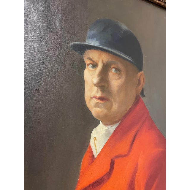 Portraiture Early 20th Century Equestrian Themed Portrait, Oil-on-Canvas For Sale - Image 3 of 12
