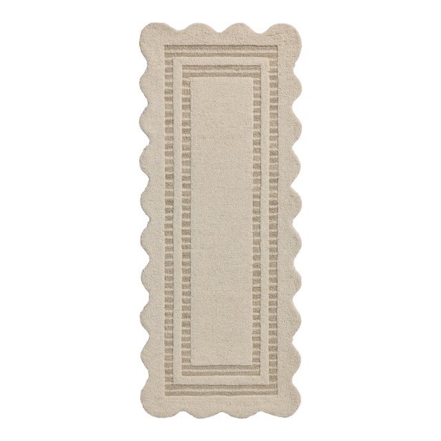 Chris Loves Julia x Loloi Scottie Ivory / Grey 2'-6" x 7'-6" Runner Rug For Sale