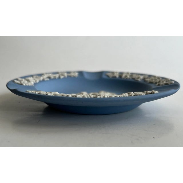 Mid 20th Century Vintage Wedgwood Blue Jasperware Ashtray or Catchall Dish For Sale - Image 5 of 8