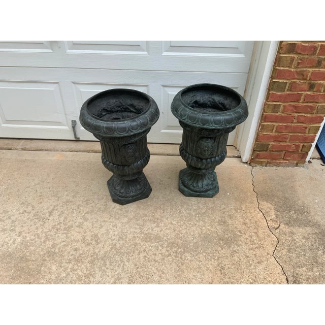 Maitland - Smith Vintage Bronze Mainland Smith Planters - Set of 2 For Sale - Image 4 of 11