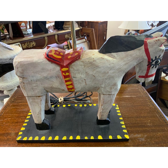 20th Century Folk Art Horse Lamp For Sale In New York - Image 6 of 7