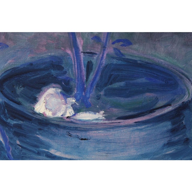 Aldina Nash Original Abstract Oil Painting, Vase of Flowers For Sale - Image 11 of 12