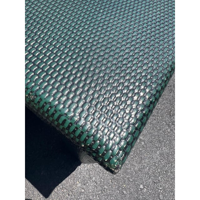 Baker Furniture Company Raffia Wrapped Ming Coffee Table in the Manner of Karl Springer For Sale - Image 4 of 5