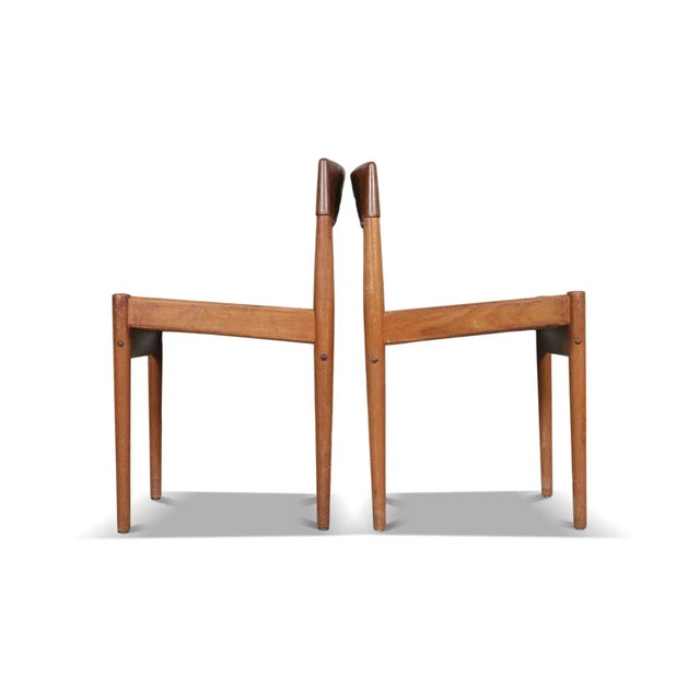 Poul Jeppesen Mid 20th Century Set of 6 Pj 3-2 Teak Dining Chairs by Grete Jalk For Sale - Image 4 of 7