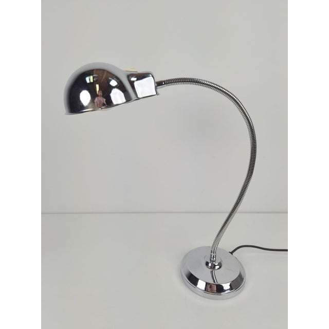 Chrome Table Lamp with Flexible Shade, 1950s For Sale - Image 9 of 9