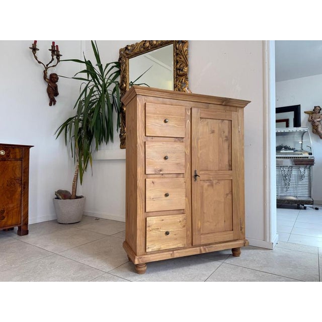 Rustic Farmhouse Pantry Cupboard For Sale - Image 3 of 13