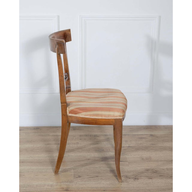 Set of Four Late 18th–Early 19th Century Tuscan Walnut Directoire Chairs For Sale - Image 11 of 12