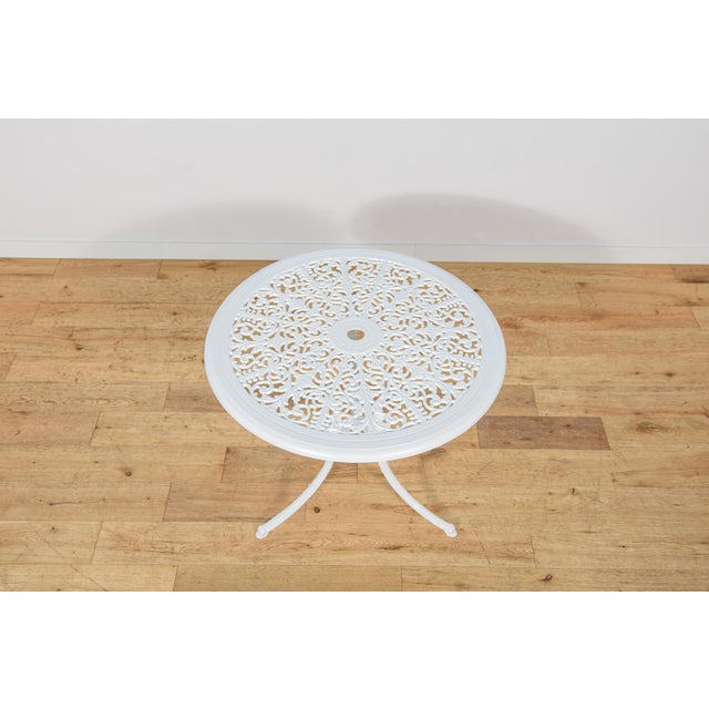 Metal Victorian Aluminium Garden Dining Set, United Kingdom, 1950s, Set of 5 For Sale - Image 7 of 18