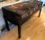Chinese export lacquered console sofa table. Raised coromandel waterfall style. Beautifully hand-crafted in an Asian...