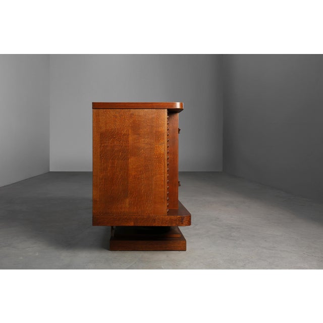Art Deco French Oak Sideboard from Jacques Klein, 1925 For Sale - Image 11 of 16
