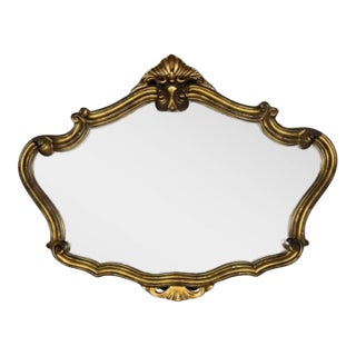 Vintage English Hollywood Regency Gilt Wall Mirror For Sale
