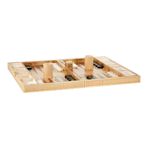 AERIN Colette Cane Backgammon Set