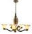 Art Deco Bronze Chandelier Details with 5 Glass Shades, 1930s For Sale - Image 3 of 18