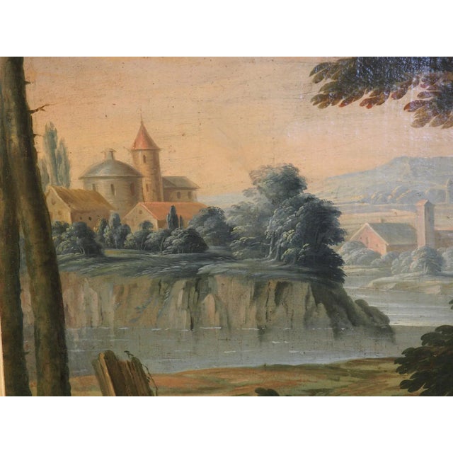 Large 18th Century French Oil on Canvas Painting Depicting a Hunt Scene For Sale In Dallas - Image 6 of 13