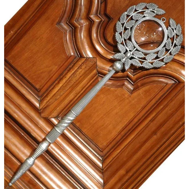 19th Century French Pewter Magnifying Glass For Sale - Image 4 of 6