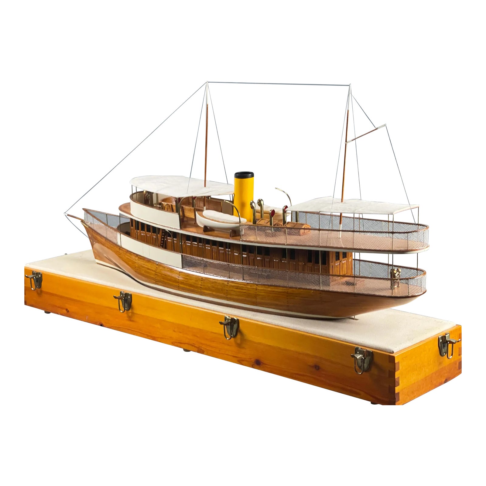 Large Vintage Mid 20th Century Handcrafted Ship Motor Cruiser ...