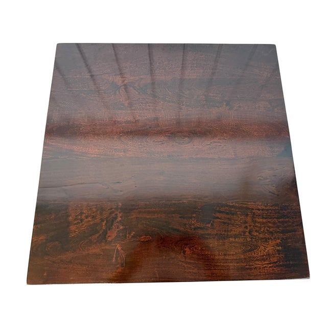 Brown Vintage Giacometti Style Square Side Tables - Set of 2 For Sale - Image 8 of 11