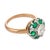 1910s 1910s Edwardian Diamond Emerald 18k Yellow Gold Cluster Ring, Size 4.5 For Sale - Image 5 of 5