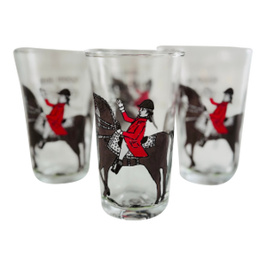 Four Molly Hatch “Good Job” Juice Glasses- Set of 4